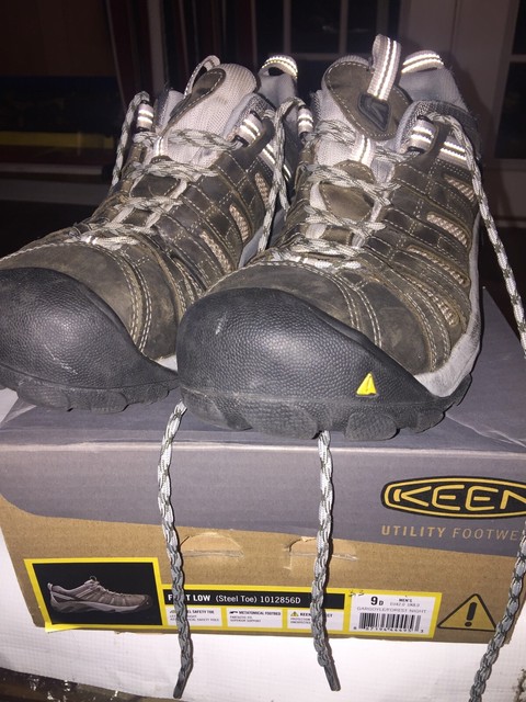 keen utility men's flint low steel toe work shoe