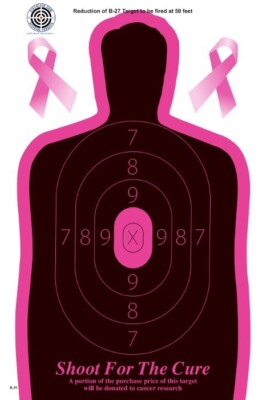 Pink Ax Target B-29 Style Splattering Targets with Bright Pink Halo, 24 pack, 12