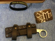 M3 Tactical Tech Delta1 Minimalist Ringed Tanto Fixed Blade Knife & Kydex Sheath