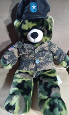 Build-A-Bear Military Outfit Camo Clothes Beret Hat Nice see pics USA Flag 4
