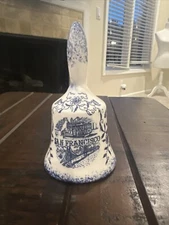 Vtg Delft San Francisco Tram & Golden Gate Bridge Design Ceramic Bell
