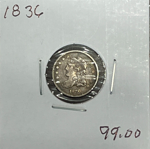 1836 Capped Bust Silver Half Dime - Looks VF/XF - OBV Scratch - 第 1/3 張圖片