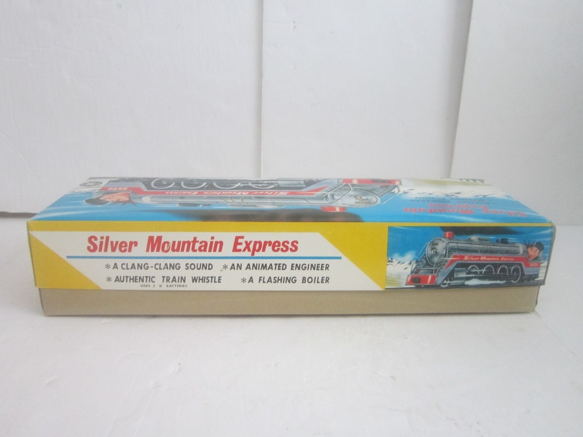 VINTAGE Tin 1960'S Silver Mountain Express Battery Operated VINTAGE Tin 1960'S Silver Mountain Express Battery Operated