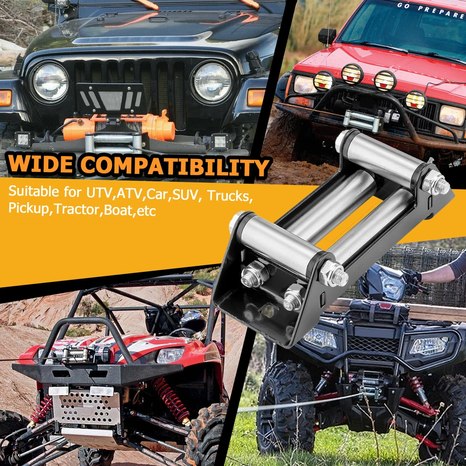 Para Yamaha Raptor/YFZ450 6"" Cabrestante Rodillo Fairlead Cable 4 Vías Cable Guía UTV/ATV Foto 4 de 4