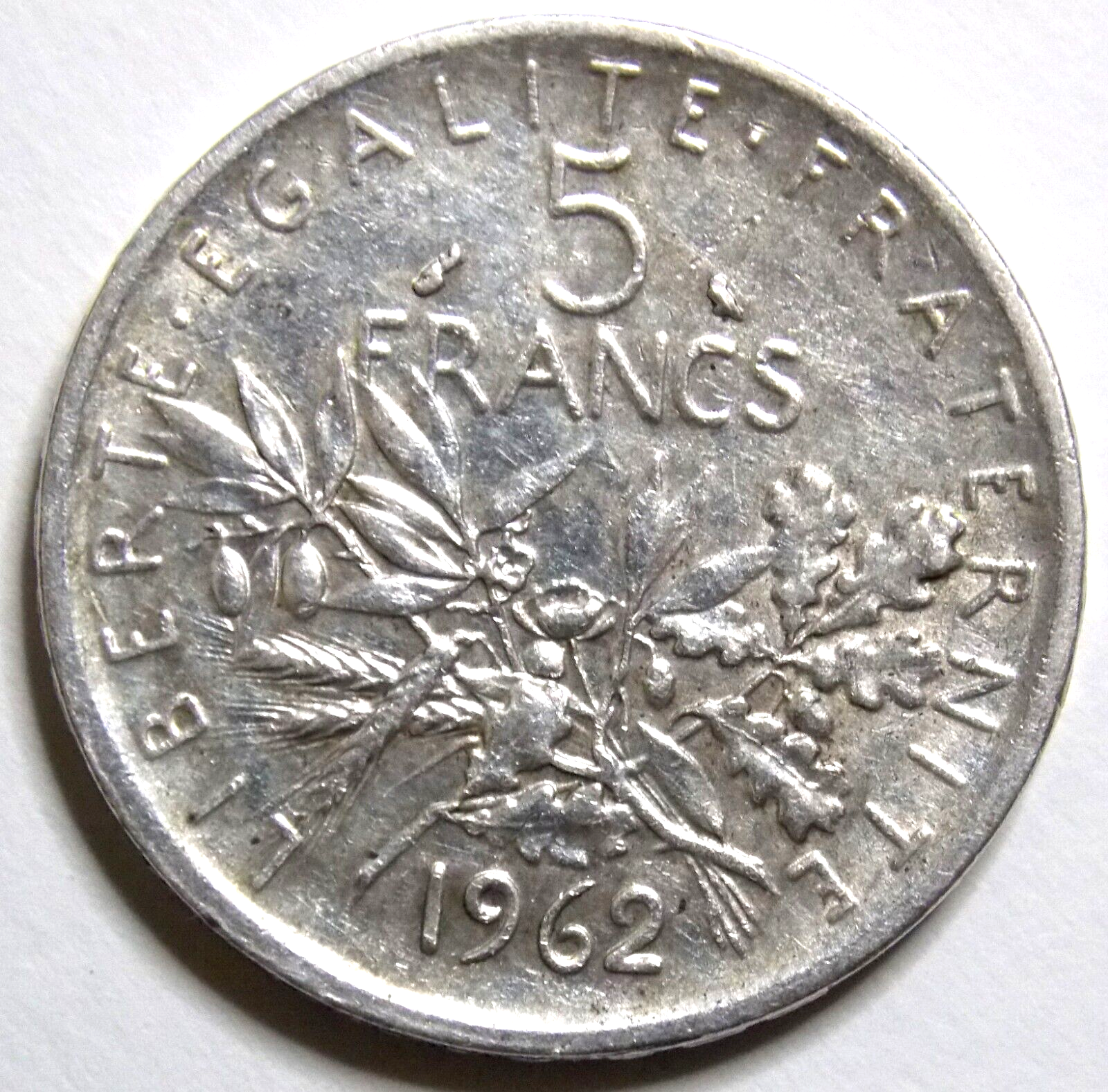 Valeur Pièce 5 Francs Argent Semeuse 1962 FRANCE 5 francs Semeuse 1962 Argent 835‰ • 12 g • ⌀ 29 mm #41 | eBay