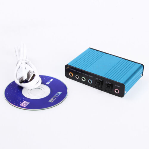 USB 6 Channel 5.1 Audio External Optical Sound Card Adapter S\PDIF For PC Laptop - Afbeelding 1 van 5