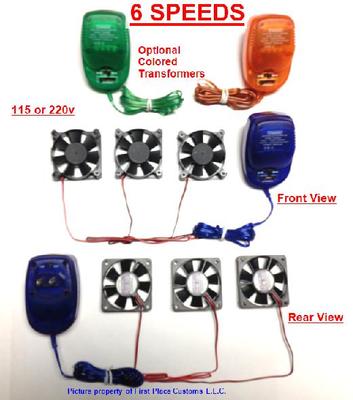 6 SPEED TRIPLE AMP CABINET RECEIVER AV PET AQUARIUM COOLING FAN 50mm 2'' 