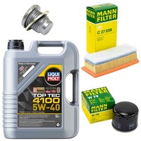 MotoröL Filter Set 5W-40 5 Liter + ÖLablassschraube FüR Dacia Duster Logan Ii