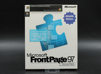 Microsoft FrontPage 97 Aktuelle Version für Windows 95 OVP leer Karton