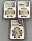 3 NGC Brilliant Uncirculated US Morgan Silver $1 1886-P 1899-O 1921-S L24971