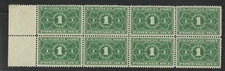 US 1c PARCEL POST PD (JQ1) UNUSED BLOCK 8 NG CATS $70