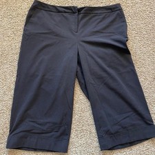 Lane Bryant women's size 18 black workwear capri pants classic elevated basics
