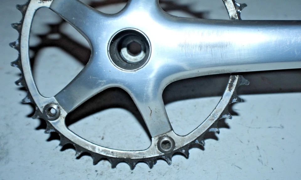 Pedivela dupla 1 peça 175mm 39t 130BCD prata BB 1.370"x24TPI remetente rápido EUA - Imagem 4 de 4