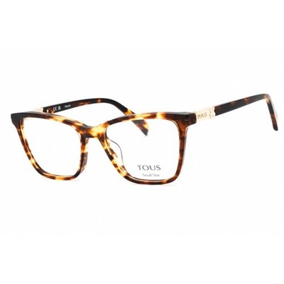 Tous Women's Eyeglasses Shiny Brown Havana/Yellow Full Rim Frame VTOB29L 0743