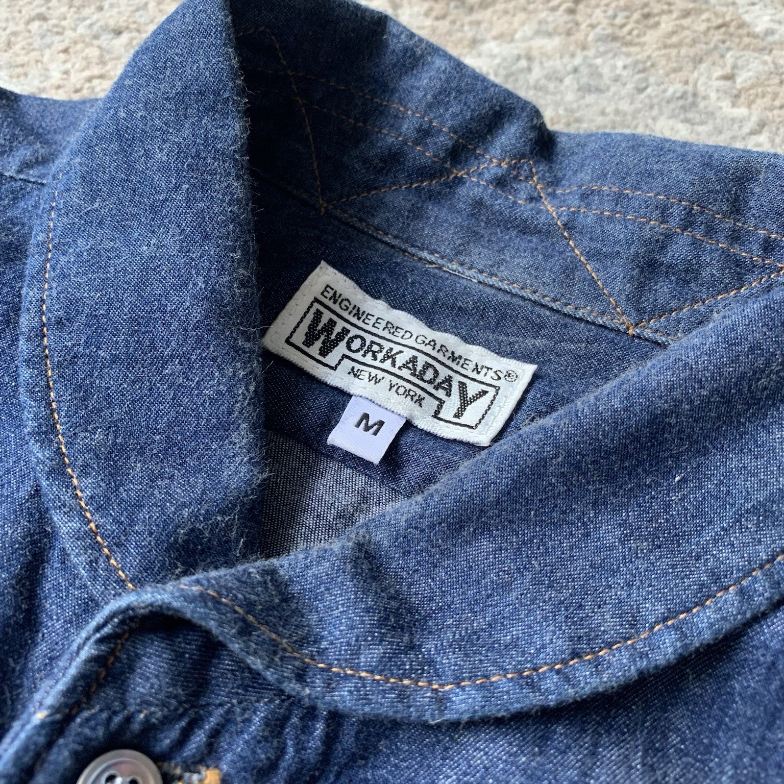Engineered Garments Workaday Indigo Blue Denim Sh… - image 7