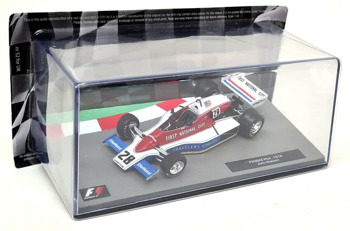 Atlas 1/43 - 52 Penske PC4 1976 John Watson #28 Diecast Model F1 Car
