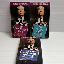 Alfred Hitchcock 3 VHS Lot Front Row Ent The man that knew too much and more 