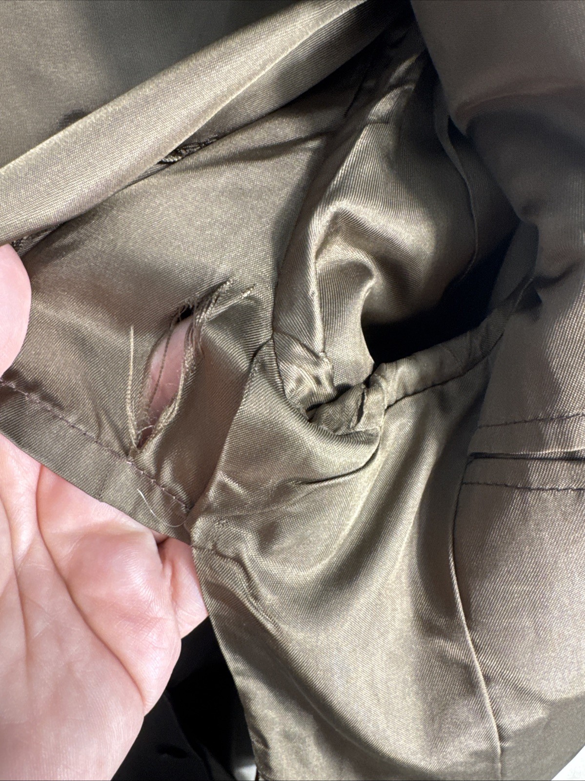 @@ Vintage American Craftsman 40R Chocolate 2 Piece Suit 33x31 Gaberdine Poly