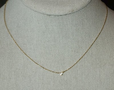 GORGEOUS AUTHENTIC TIFFANY 750 18k SOLID GOLD DIAMOND BY THE YARD NECKLACE $1125