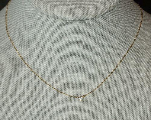 GORGEOUS AUTHENTIC TIFFANY 750 18k SOLID GOLD DIAMOND BY THE YARD NECKLACE $1125