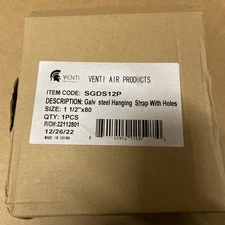 1.5” X 80’ Galvanized Steel Duct Hanging Strap Plumbing Electric Perforated