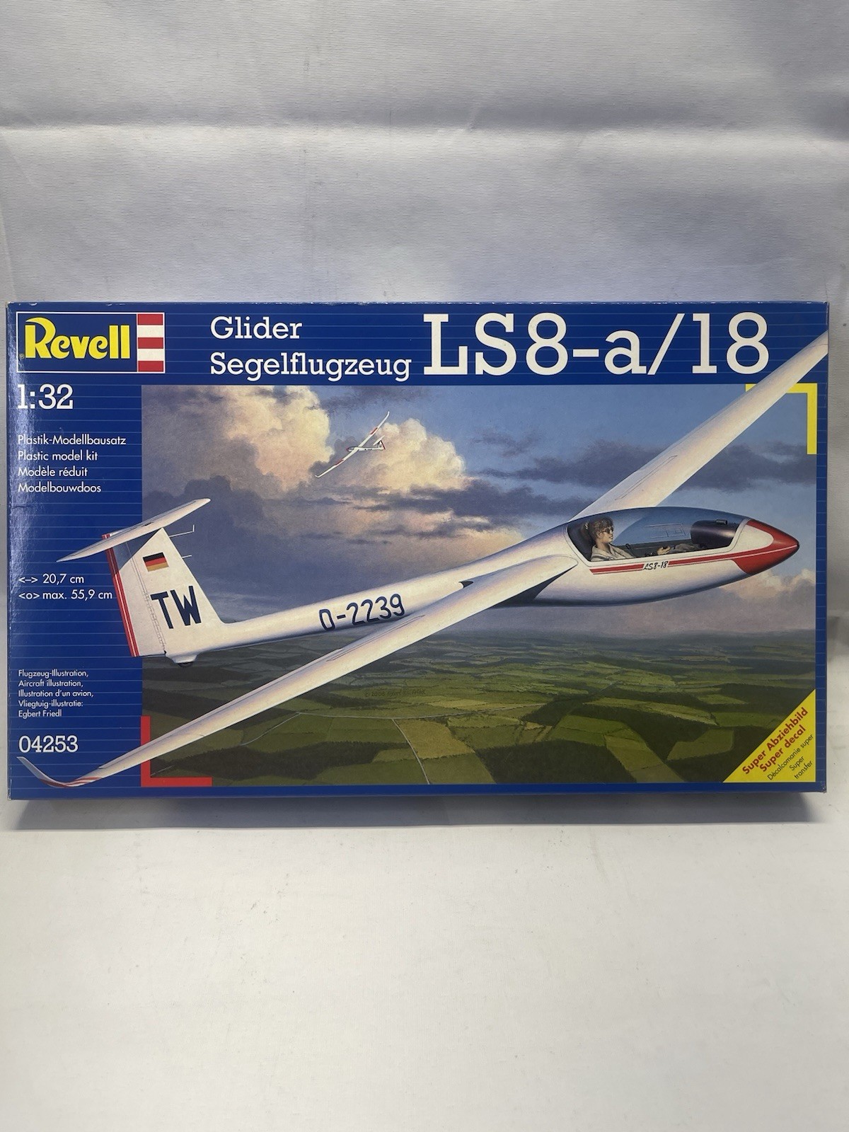 Glider Ls8-a/18 New Open Box, Complete Kit /decals New