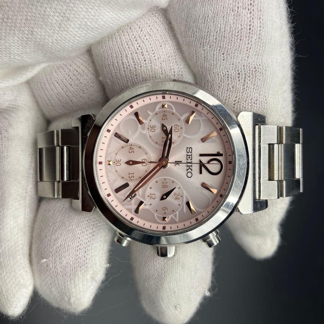 Seiko Lukia V175-0AJ0 Women's Solar Chronograph Watch - Gem