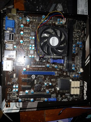 MSI Motherboard FM2-A75MA-E35 and AMD A6-6400k CPU BUNDLE w/ cooler and IO