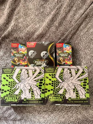 Pokemon Center Perfect Order 2 PC ETB, 1-Booster Box, 2 Booster Bundles IN HAND