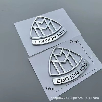 2Pcs Mercedes-Benz Maybach EDITION 100th LH,RH Side Fender Emblem Badge Decal