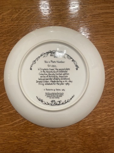 Pemberton & Oakes Donald Zolan "CRYSTAL'S CREEK" 7.5" BLONDE GIRL PLATE NIB - Picture 2 of 5