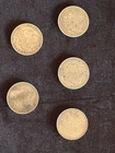 Lot of 5 Morgan Silver Dollars 1892 1897  1900 1921 Circulated US Coins