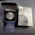1986-S $1 Proof American Silver Eagle in Box w/ COA