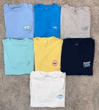 EUC Men's VINEYARD VINES 100% Cotton Short Sleeve Pocket T-Shirt Size Large