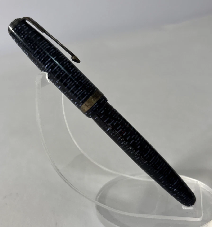 Pluma Estilográfica Parker Vacumatic Azul Diamante Azul Azul Perla Rayada Foto 3 de 4