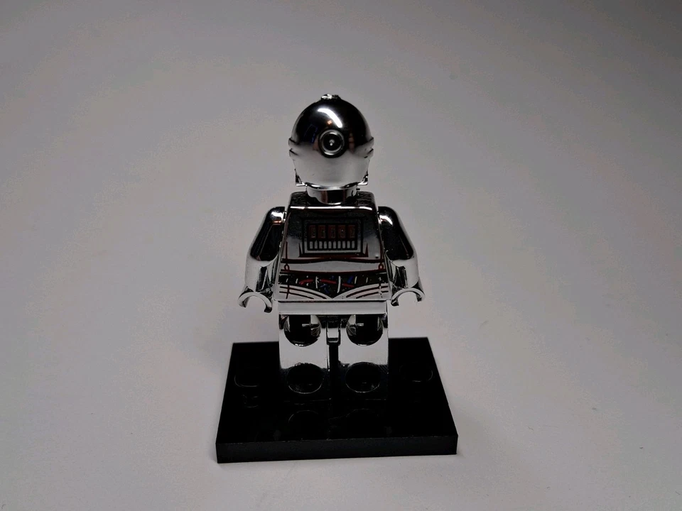 NEW Star Wars TC-14 Protocol Droid Chrome Silver Custom Lego Minifigure Rare - Image 3 of 3