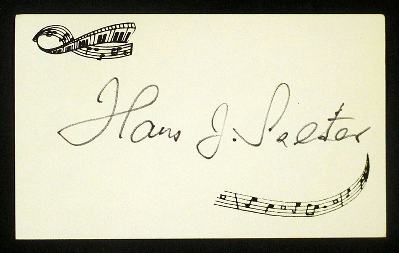 Scarce HANS J. SALTER Universal Horror Movie Composer AUTOGRAPH Frankenstein