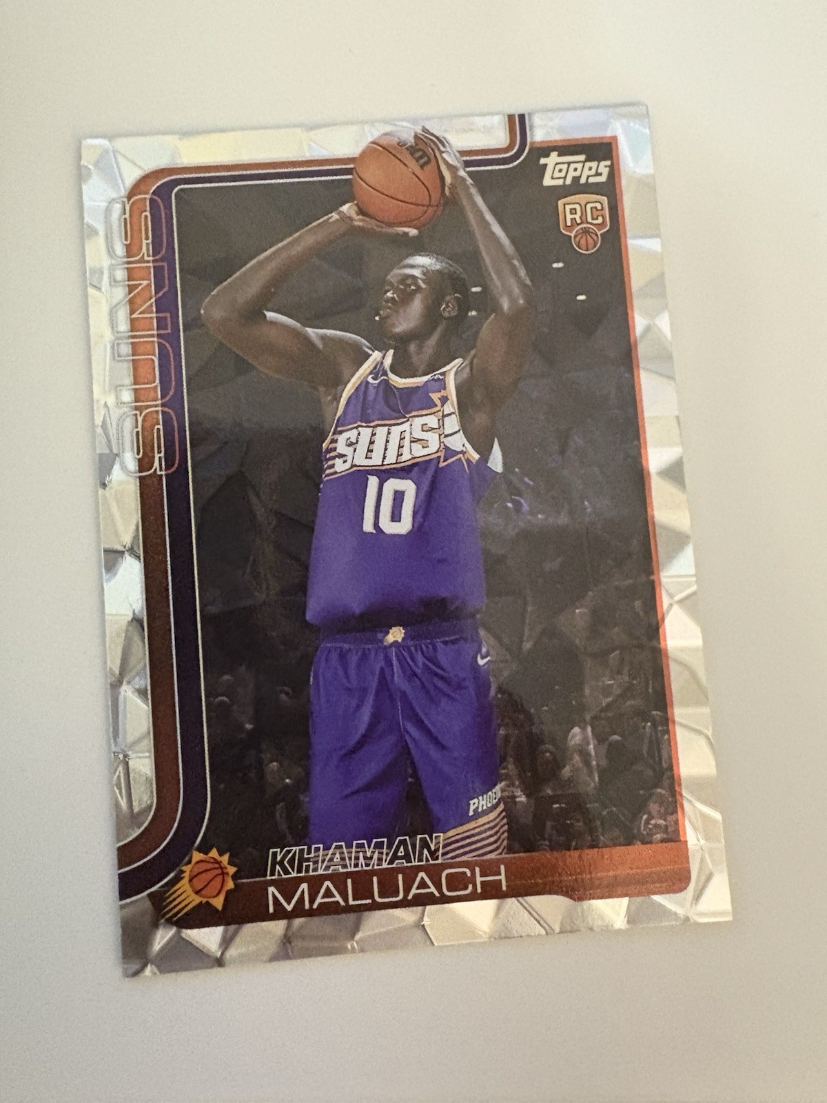 2025-26 Topps Flagship Khaman Maluach Diamante Foil #210 Rookie RC Phoenix Suns