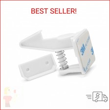  12-Pack Invisible Baby Proofing Cabinet Locks - No Drill Child Safety Drawer L