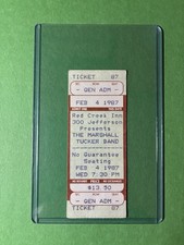 🎸 Billet de concert original "Très rare" Marshall Tucker Band inutilisé 4 février 1987