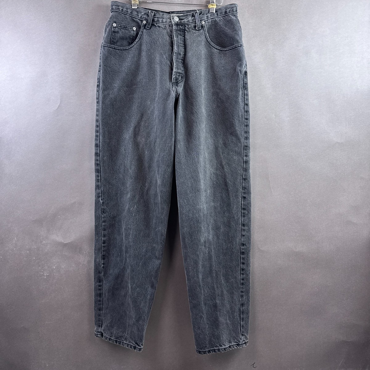 Vintage Guess Jeans Mens 34x34 Black 90s Button Fly Denim Pants