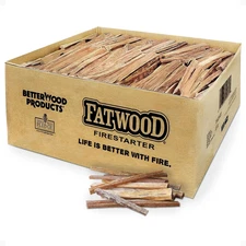 Better Wood Products Fatwood Fire Starter Sticks, Fireplace & Campfires, 50 Lbs 