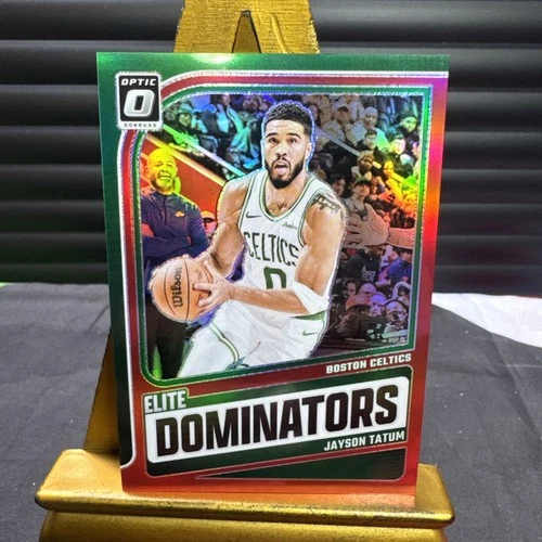 2024-25 Panini Donruss Optic Elite Dominators Red Prizm /99 Jayson Tatum #12