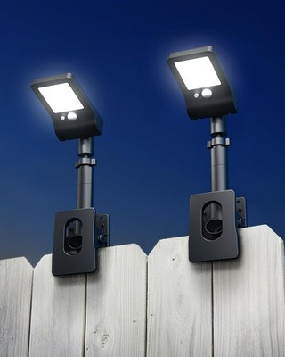 2Pack Clip on Solar Lights Outdoor 72 LED Motion Sensor with Ground Stake AO1T