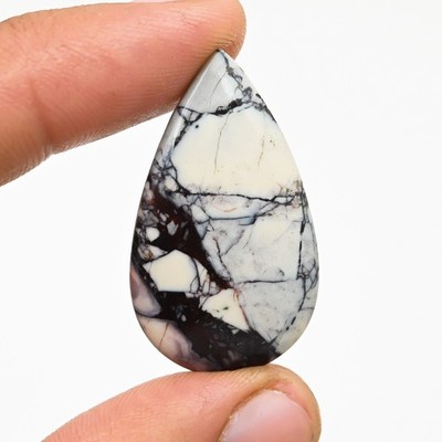 23.00Cts Natural Porcelain Jasper Pear Loose Gemstone 21x36x4mm