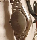 Men's Analog Wristwatch Silver Tone Metal Bracelet White Dial Gem-Set Bezel — photo 2