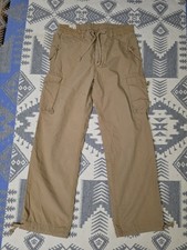 Vintage Y2K Polo Ralph Lauren Drawstring Cargo Pants Military Sz L Men's