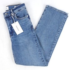 FRAME Le Sleek Straight-Leg High-Rise Denim Jeans In Blue - Women's Size 27