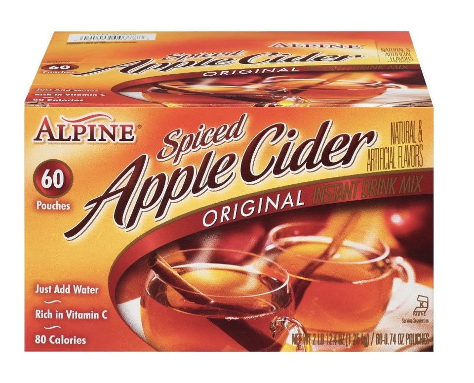 Mezcla de bebida instantánea original de sidra de manzana especiada alpina de 60 quilates 1 caja/ENVÍO EL MISMO DÍA Foto 3 de 4