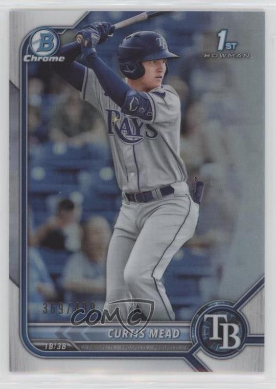 2022 Bowman Chrome Prospects Refractor 369/499 Curtis Mead #BCP-10 1i5t